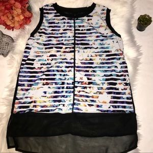 Sleeveless Flowing Blouse Top Tunic